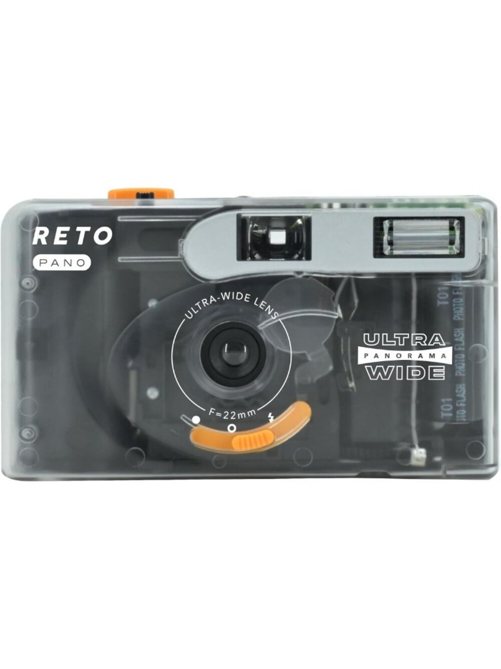 35mm Film Camera with 22mm Wide Lens, Panorama & Cinematic Modes - Sheer White